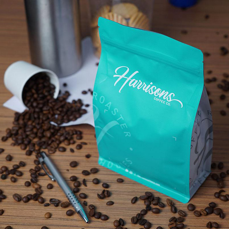 Túi dây kéo Coffee Side Gusset có van Alu bên trong